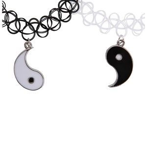 Hot Topic Yin-Yang tattoo choker set